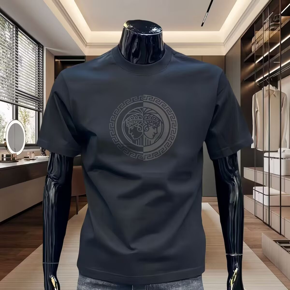 2026 New Arrivals Men's American Streetwear T-Shirts | Edgy 100% Cotton Graphic Print Versatile Crew Neck Tops