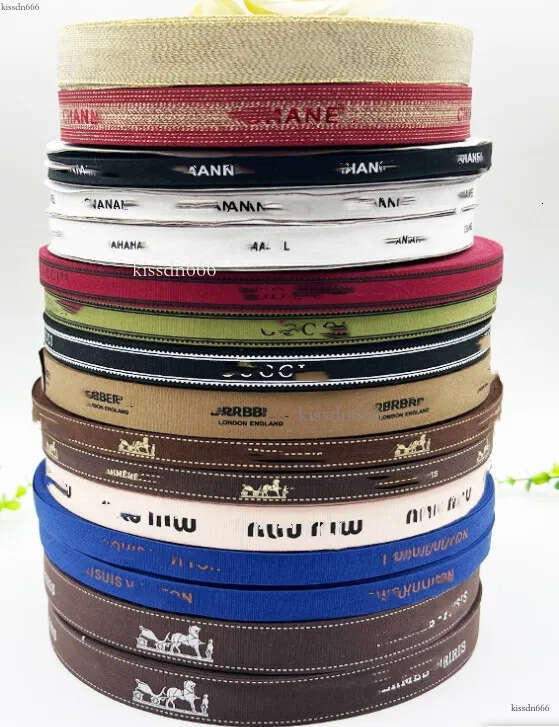 Big Brand Logo Bow Jewelry Diy Webbing Ribbon Flowers Gift Box Packing Tape Shoelaces 1.0cm-G5242