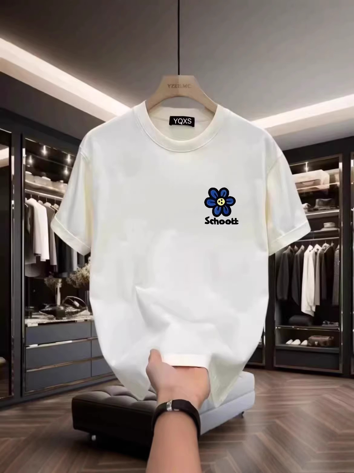 Summer New Arrivals Men's Streetwear T-Shirts | Daisy Graphic 100% Cotton Minimalist Skin-Friendly Regular Fit Slim Short Sleeve Tops