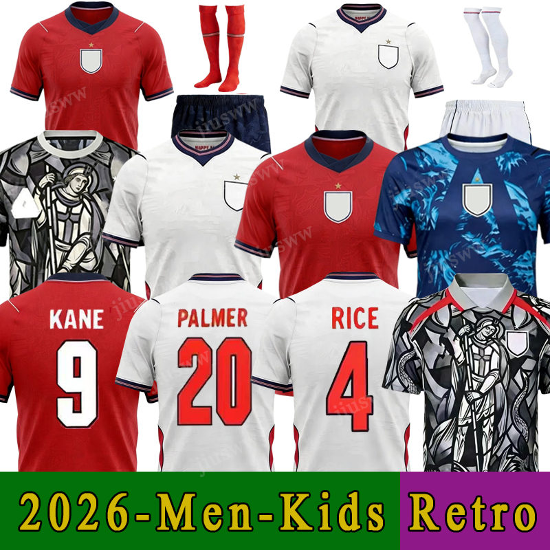 england 26 27 World Cup 2026 Soccer Jerseys retro football tops football shirt BELLINGHAM kits BECKHAM KANE SAKA RICE FODEN National Team Kids Kit maillot 3XL 4XL