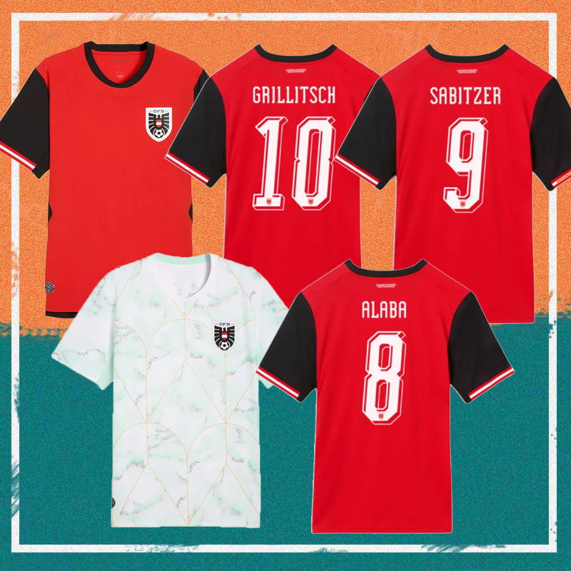 2026 World Cup Austria Home soccer jersey 26/27 GRILLITSCH DANSO ALABA Shirt National Team SABITZER LAIMER Football Uniforms