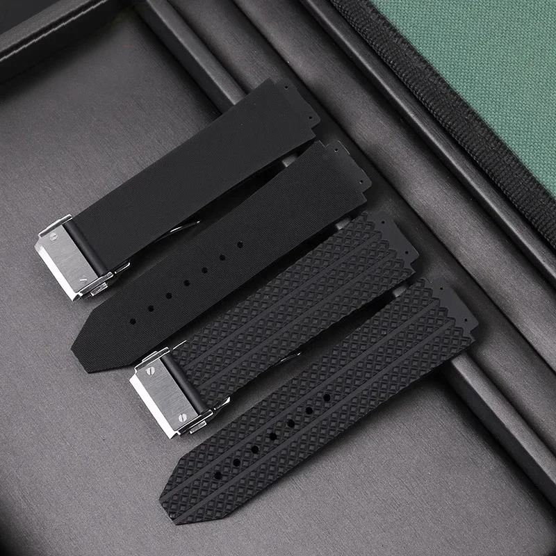 Watch Bands for HUBLOT BIG BANG Silicone 2519mm Waterproof Mens Strap Chain Accessories Rubber Bracelet Wristband 260318
