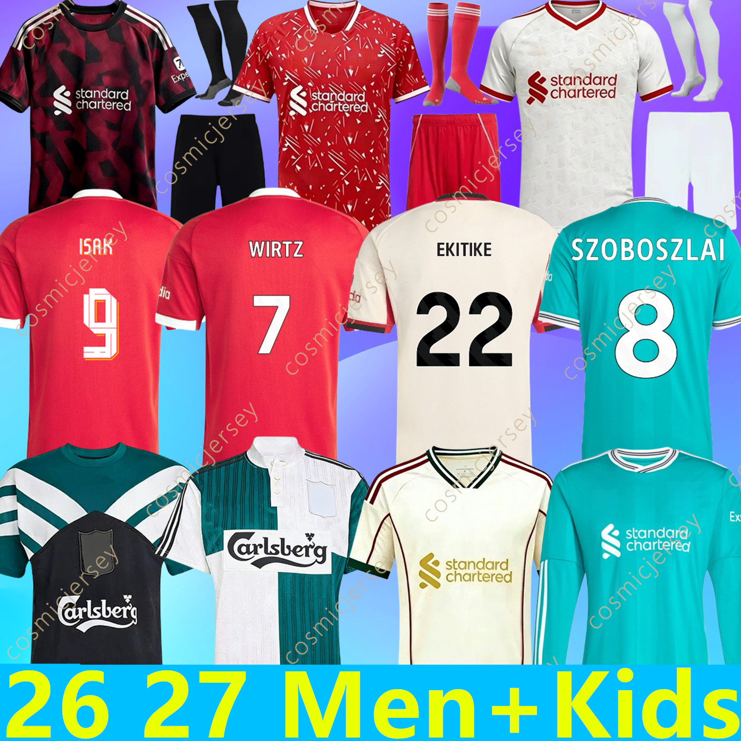 liverpool NEW 25 26 27 LFC soccer jerseys MAC ALLISTER EKITIKE ISAK ALEXANDE GAKPO WIRTZ NGUMOHA jersey fans player football shirt Mens Kids Kit sock Full sets seasons