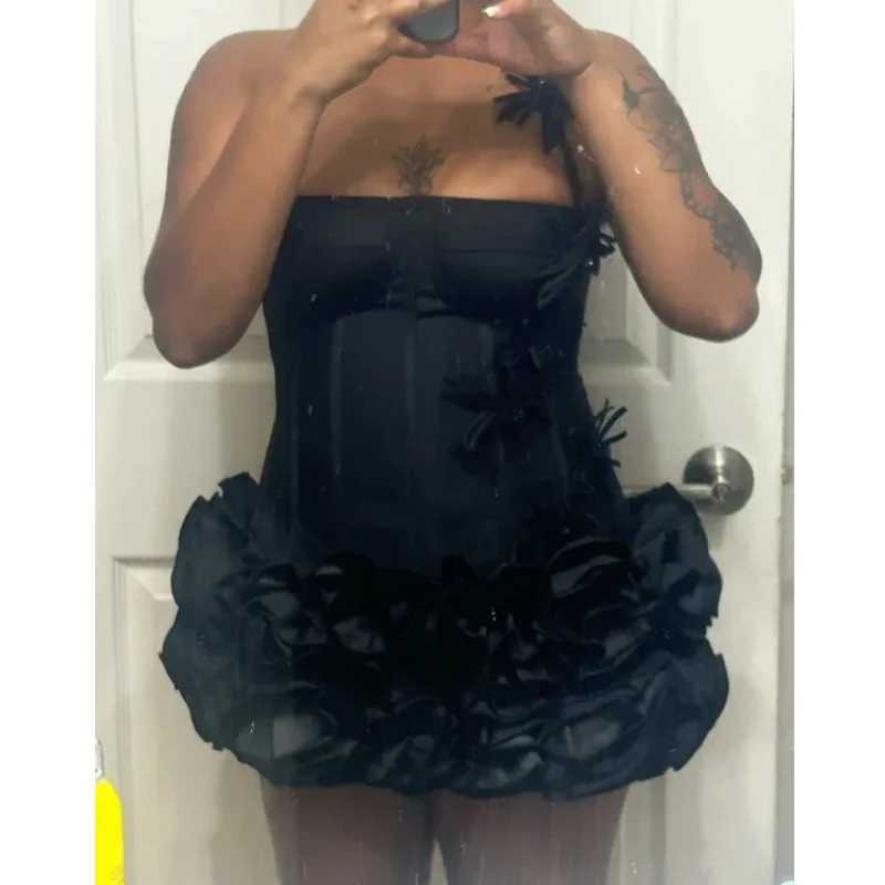 New Women Sexy Elegant Fashion latin dance Prom Gown Celebrity Club Two Piece Set Luxury Birthday Party Red Black Bandage Outfit C260331