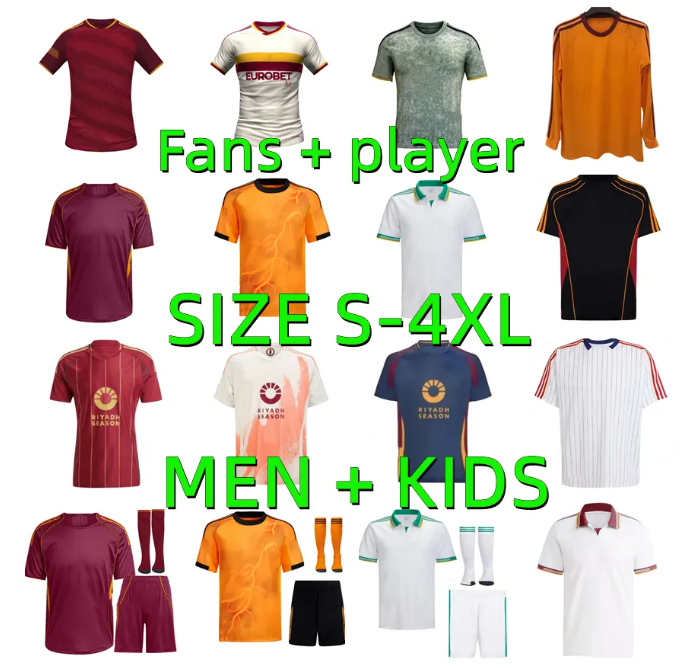 25 26 27 DOVBYK Roma SOCCER JERSEYS Player version 2026 2027 SOULE EISHAARAWY DYBALA CRISTANTE KONE PISILLI MANCINI Soule football Shirt maillots de foot Men kids kit