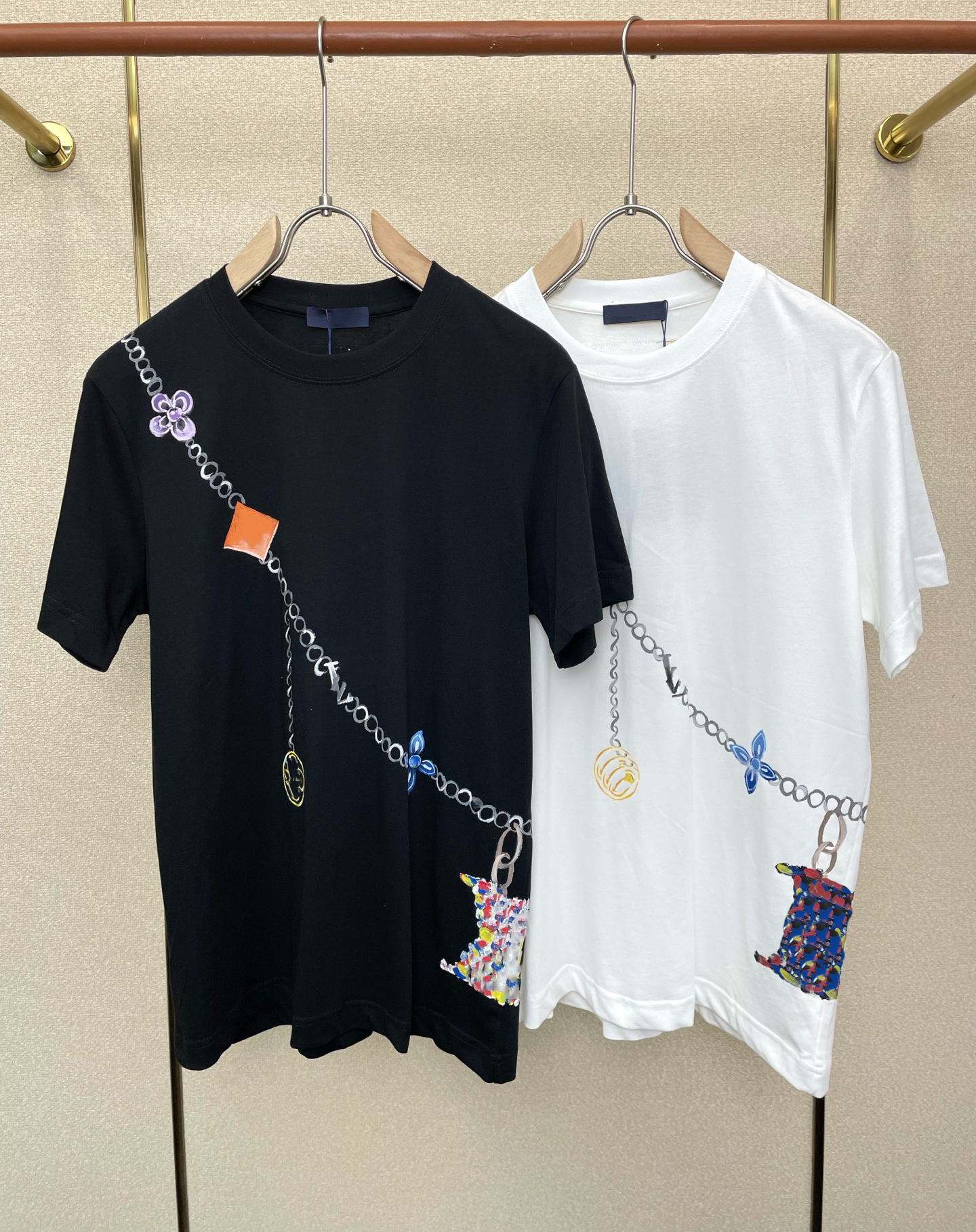 designer mens t shirt Tee Thick Cotton Printed Short Sleeve womens Tops Streetwear Loose Design casual fashion short sleeved T-shirt 3XL