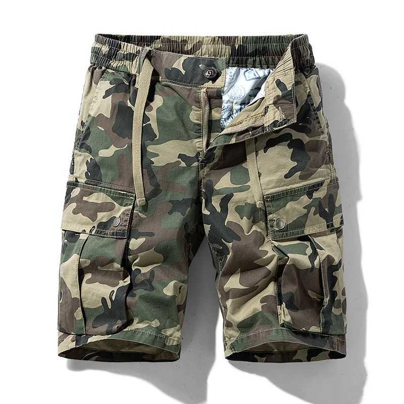 Summer Men Cargo Camouflage Shorts Mens Casual Cotton Jogger Shorts Pants Mens Outwear Fashion Vintage Twill Cotton Shorts Male Z260331