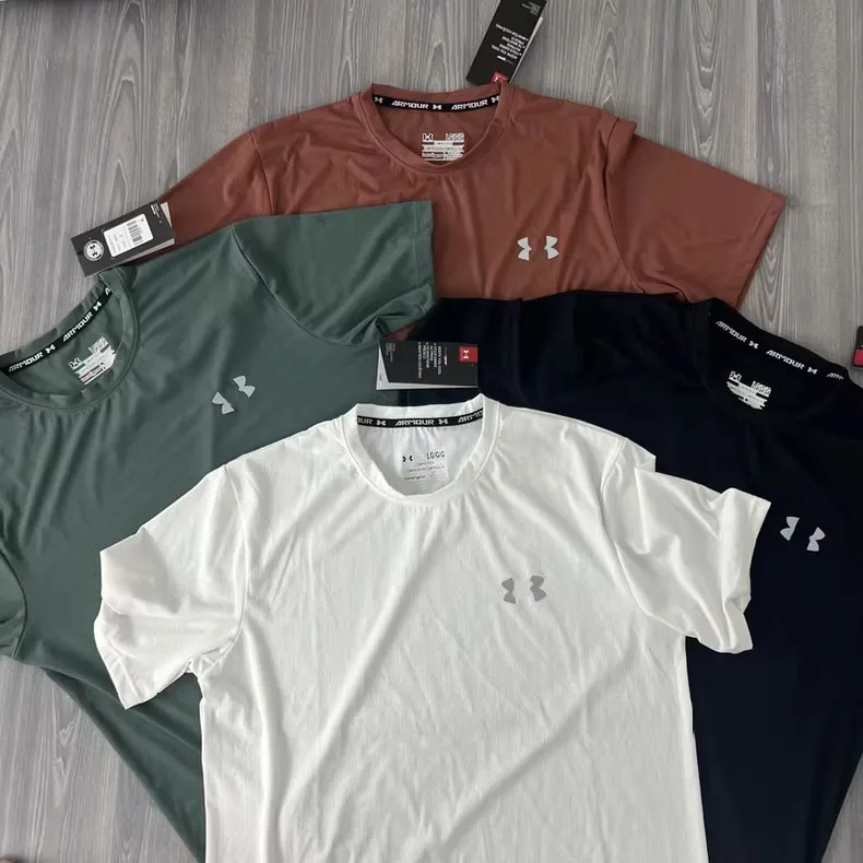 Under Armore Shirts Summer tracksuits Running Pantalon Run Miller Sports T Shirt Designer Short Sleeve For Men Designer Tech Shirts Shorts