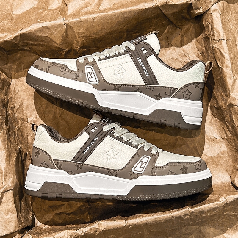 New hot selling printed low cut men's sports shoes, classic lace up casual skateboarding shoes with luxurious patterns, suitable for streetwear a