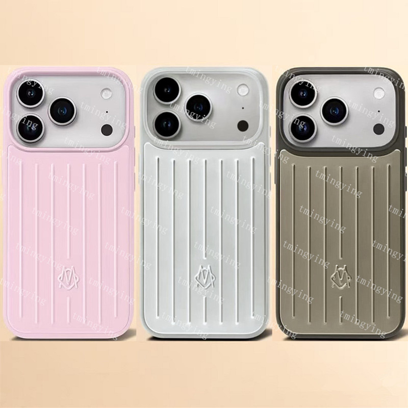 RIM phone case designer luggage suitcase iPhone Case for Apple iPhone 17 Pro Max 16 15 14 Polycarbonate Aluminum Alloy MagSafe Cover Coque Funda Titanium Phone Cases