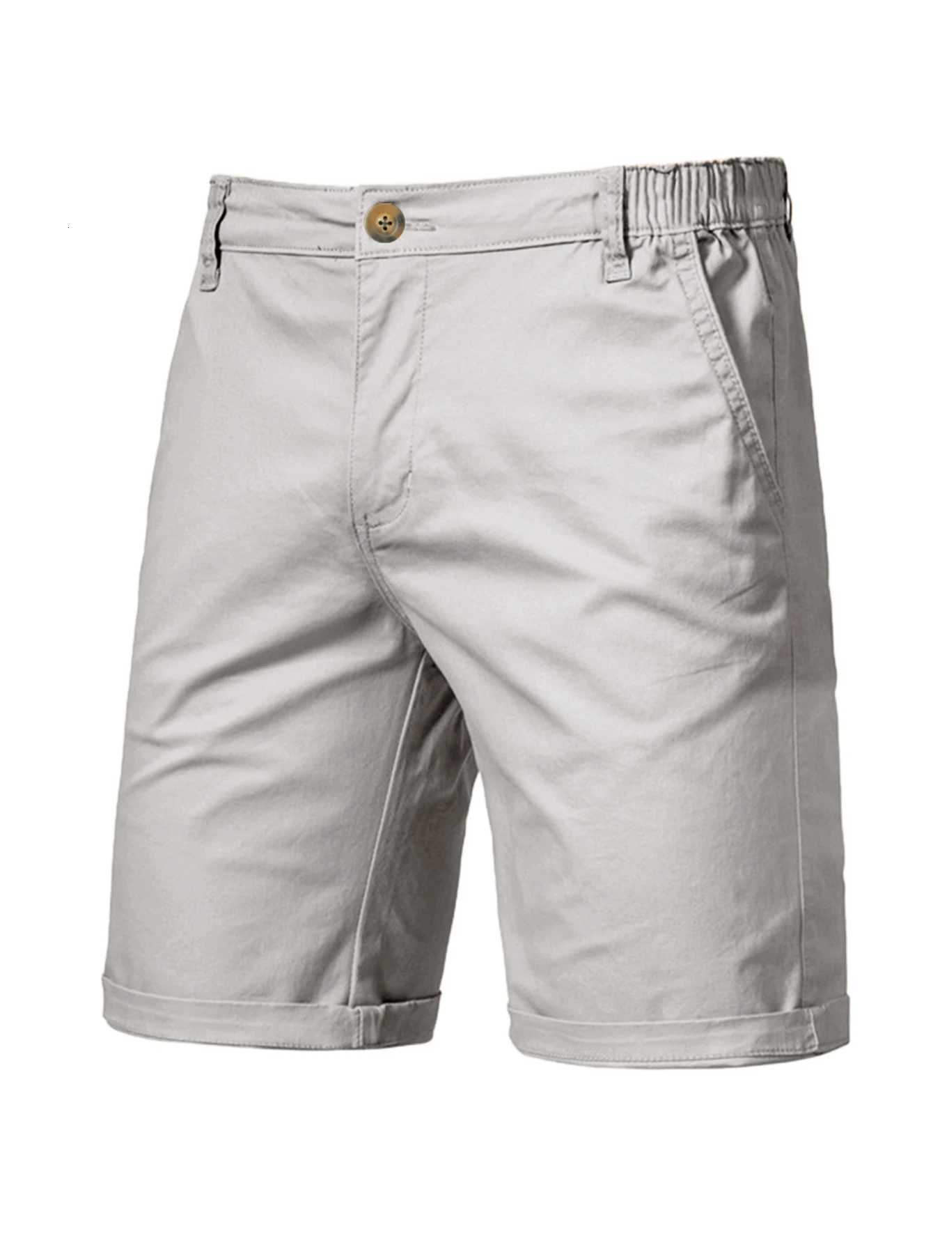 2025 New Mens Casual Suit Shorts Summer Business Casual Knee Pants Classic Khaki American Style Streetwear Shorts Beige Z260331