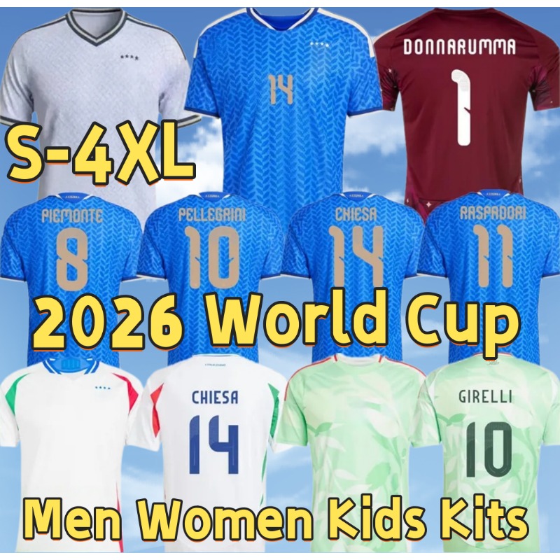 2026 2027 Italy World Cup soccer jersey Retegui Fede Raspa Moise Pio Barella Tonali Loca Miretti Basto Di Marco Gigio Di Lorenzo Richy men women kid kit fan player