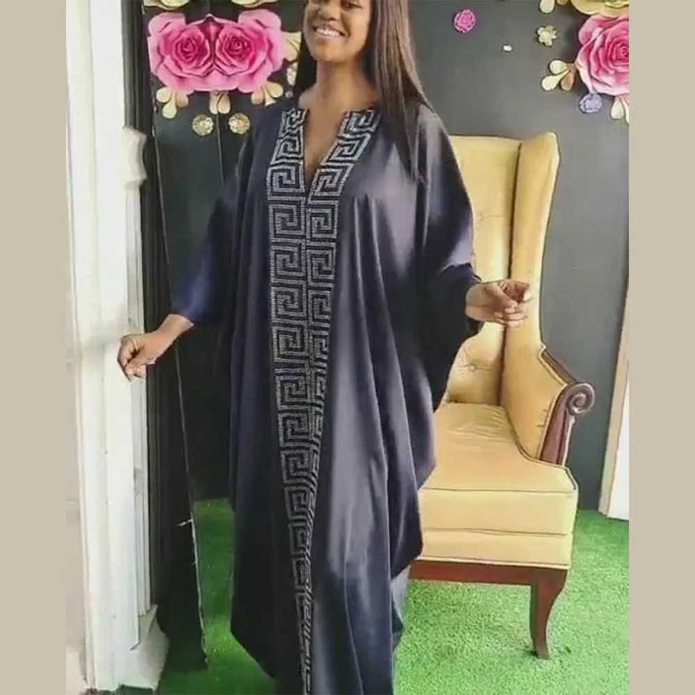 Fashion African woman large size bat sleeve dress Muslim Islamic style robe imitation silk hot Hot Fix Rhinestone C260331