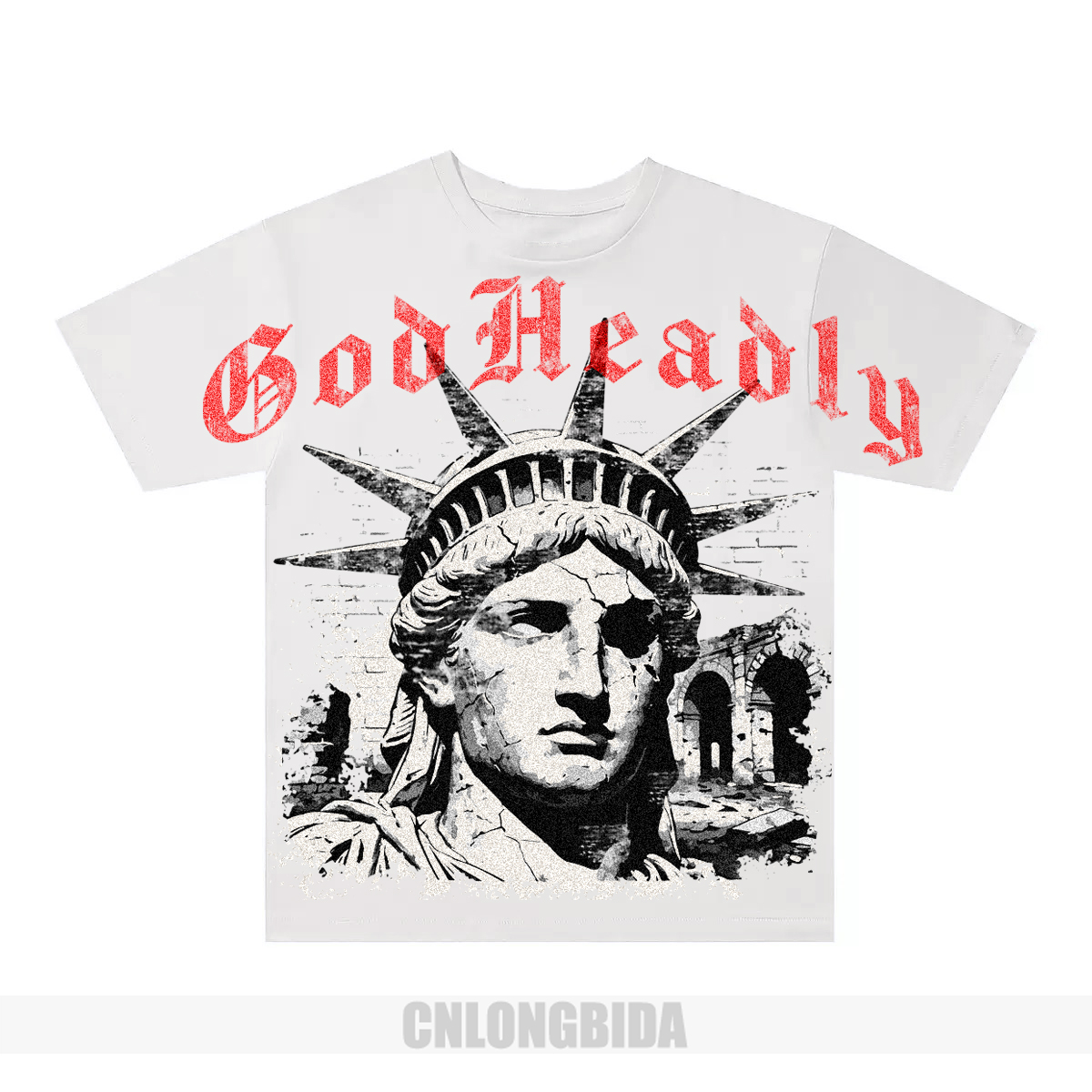 Men's T-Shirts Summer Trendy Brand Printed Pure Cotton Boy Short-sleeved T-shirt Summer New Round Neck T-shirt Versatile Mens Tops