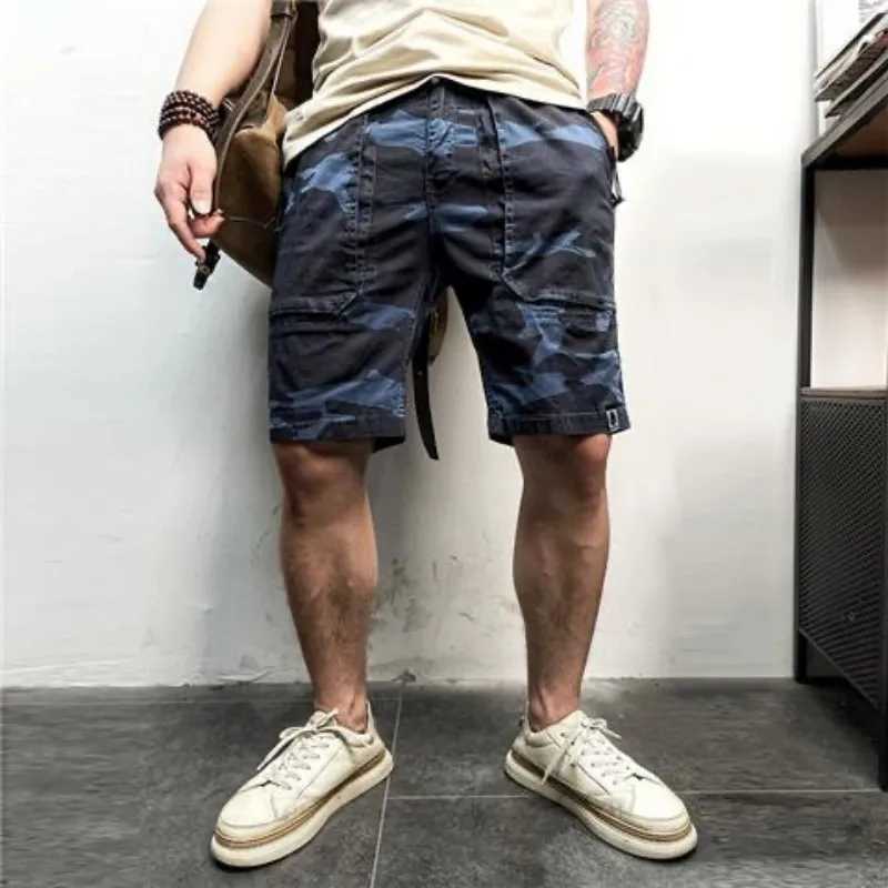 Men Summer New Casual Classic Multi-pocket Camouflage Cotton Joggers Cargo Shorts Men Outwear Fashion Vintage Twill Shorts Male Z260331