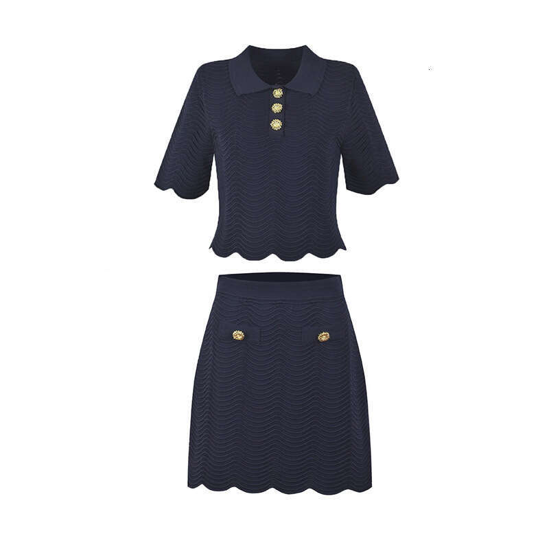 Designer inspired by k30 French style fragrance, new sweet knitted top and skirt for spring and summer 2026