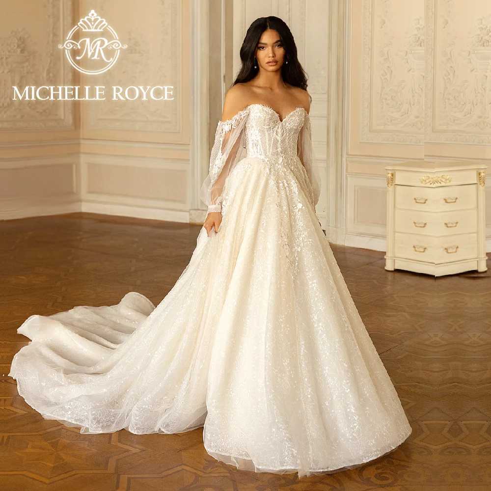 Michelle Royce New Arrival Weding Dress For Women Beading Appliques Princess Delicate Beaded Lace Sweetheart Vestidos De Novia C260331