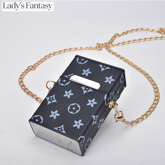 Lady's Fantasy 20-Pack Gift Box Leather Thick Men's Personalized Portable Magnetic Cigarette Case Shockproof Moisture-Proof Women's