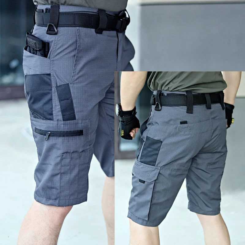 Mens Summer Casual Tactical Shorts Waterproof Military Cargo Shorts Quick Dry Multi-pocket Male Outwear Hiking Training Shorts Z260331