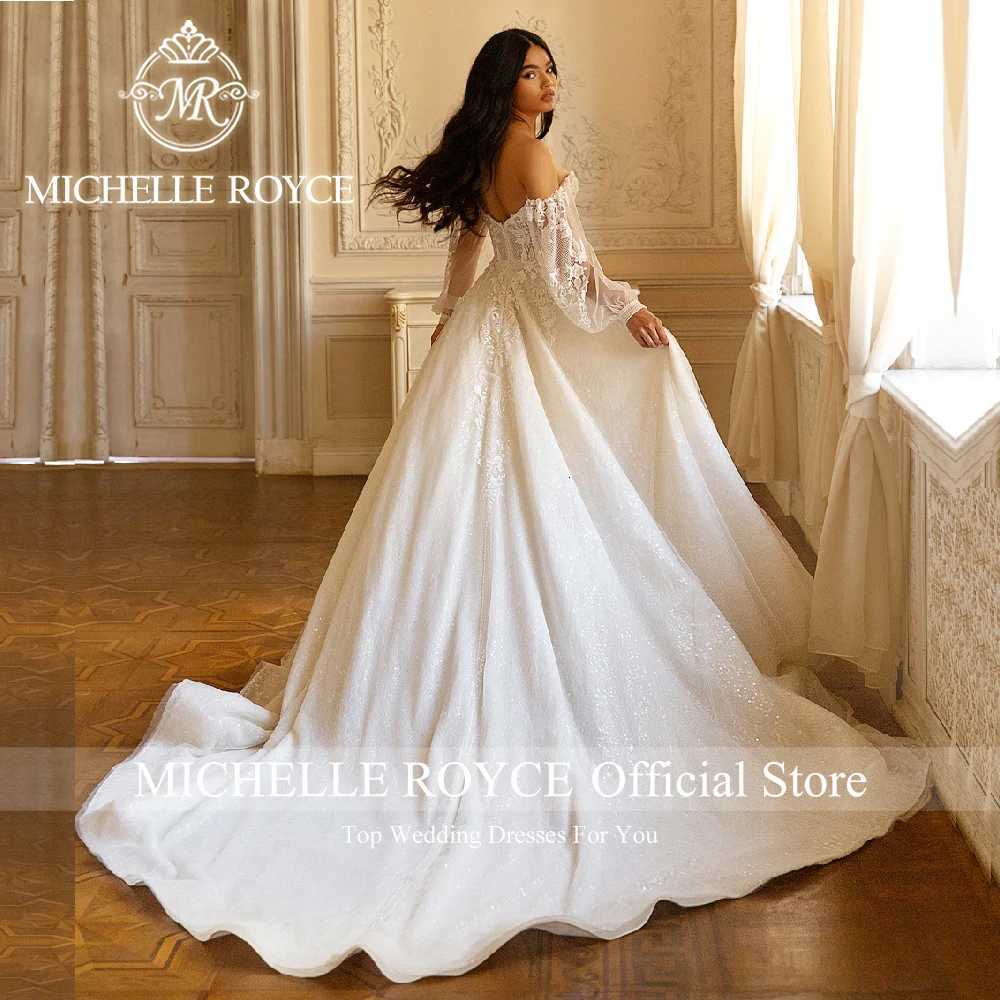 Michelle Royce New Arrival Weding Dress For Women Beading Appliques Princess Delicate Beaded Lace Sweetheart Vestidos De Novia C260331