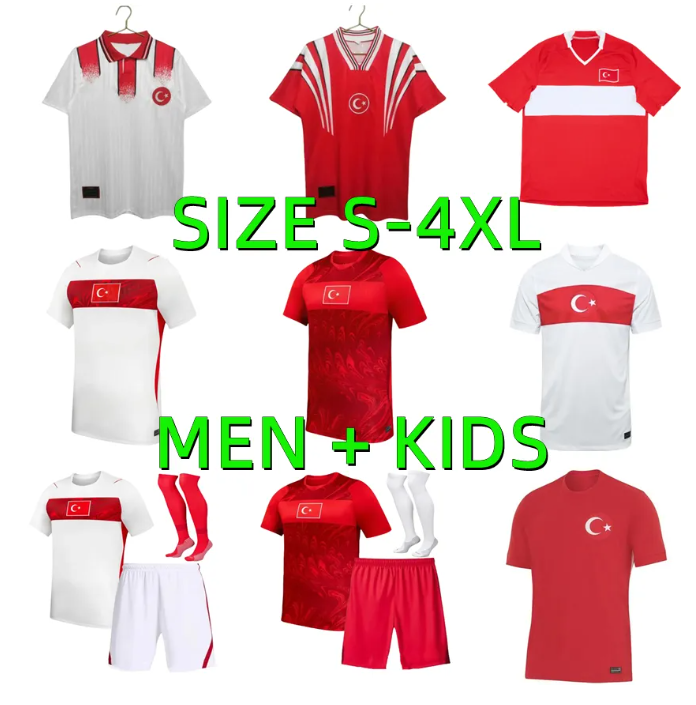 2026 2027 Turkey Soccer Jerseys 24 25 26 27 Euro World Cup National Team CALHANOGLU GULER SOYUNCU DEMIRAL YILDIZ CELIK YILMAZ 1996 2008 retro Football Shirts Uniforms