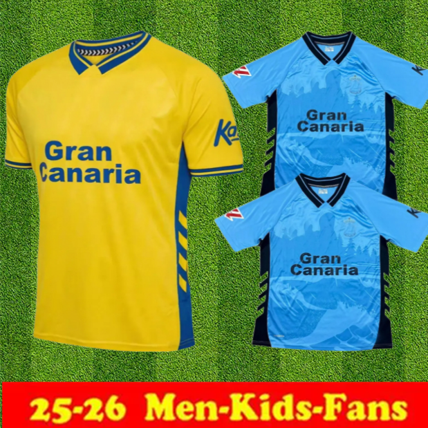 2025/2026 UD Las Palmas football jersions pour enfants masculin Home Away third Perez Yeremay Anniversary men kids kit