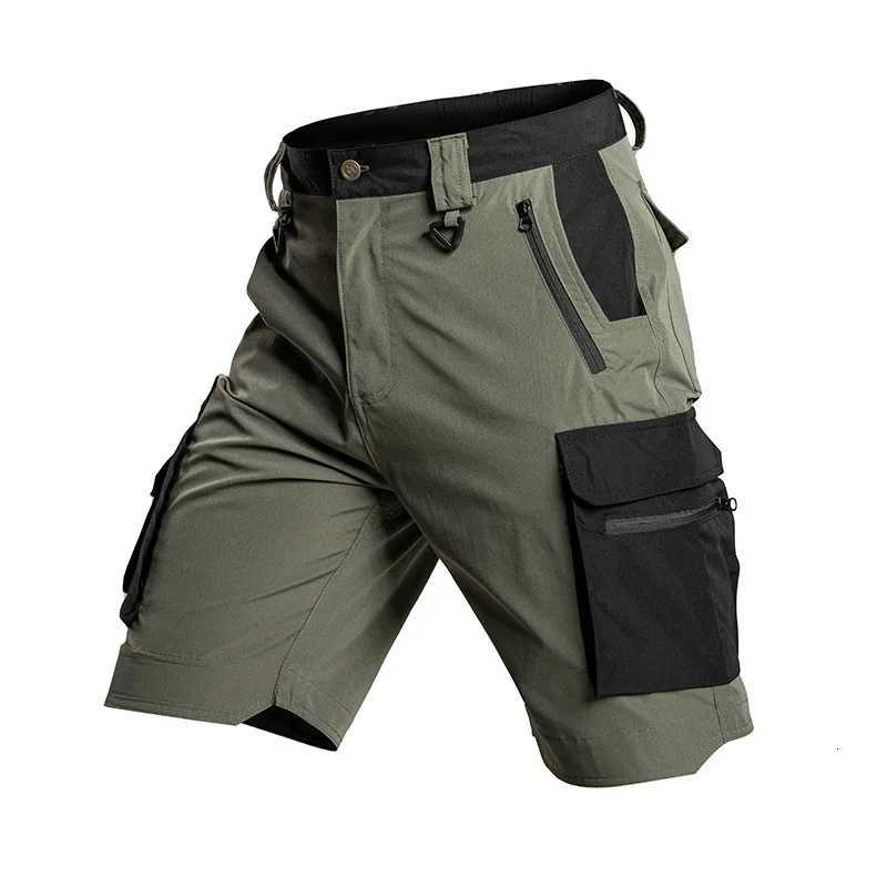 Summer Mens Tactical Cargo Shorts Quick Dry Waterproof Outdoor Shorts for Hiking Camping Trekking Fishing with Multi Pockets Z260331