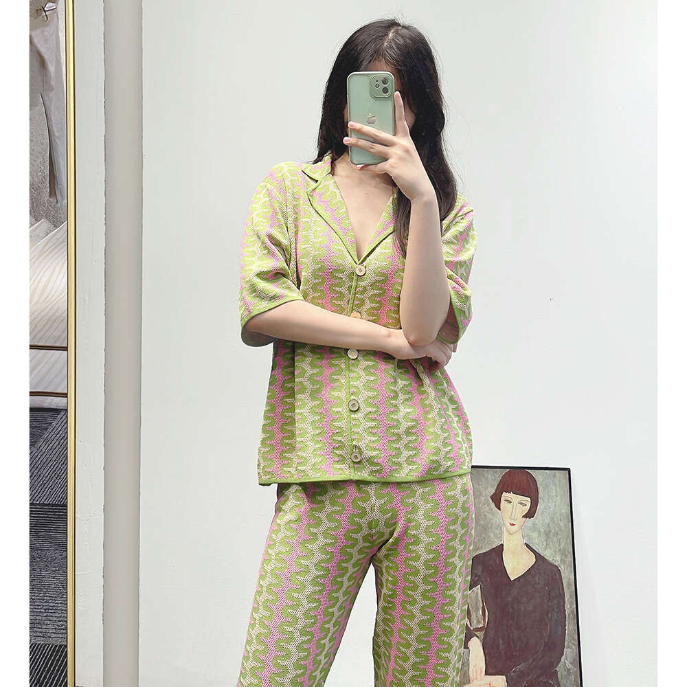 k30 2026 Spring New Designer French Casual Pajamas Luxury Elegant Top+Pants Set