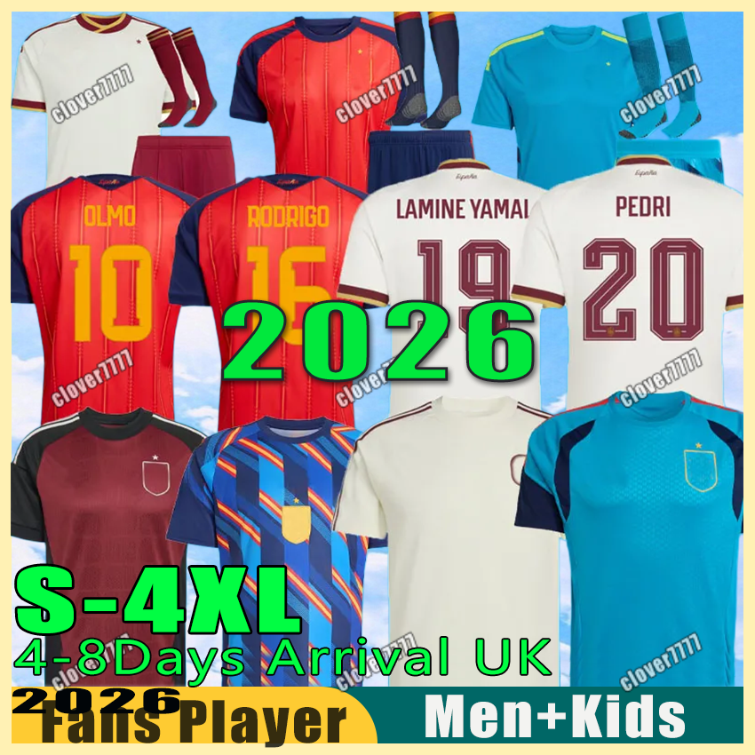espana spain world cup 2026 Soccer Jerseys PEDRI GAVI camiseta espana mundial YAMAL MORATA Carvajal spain jersey 2026 RODRIGO SPANISH spain kit 2026 Football Shirt