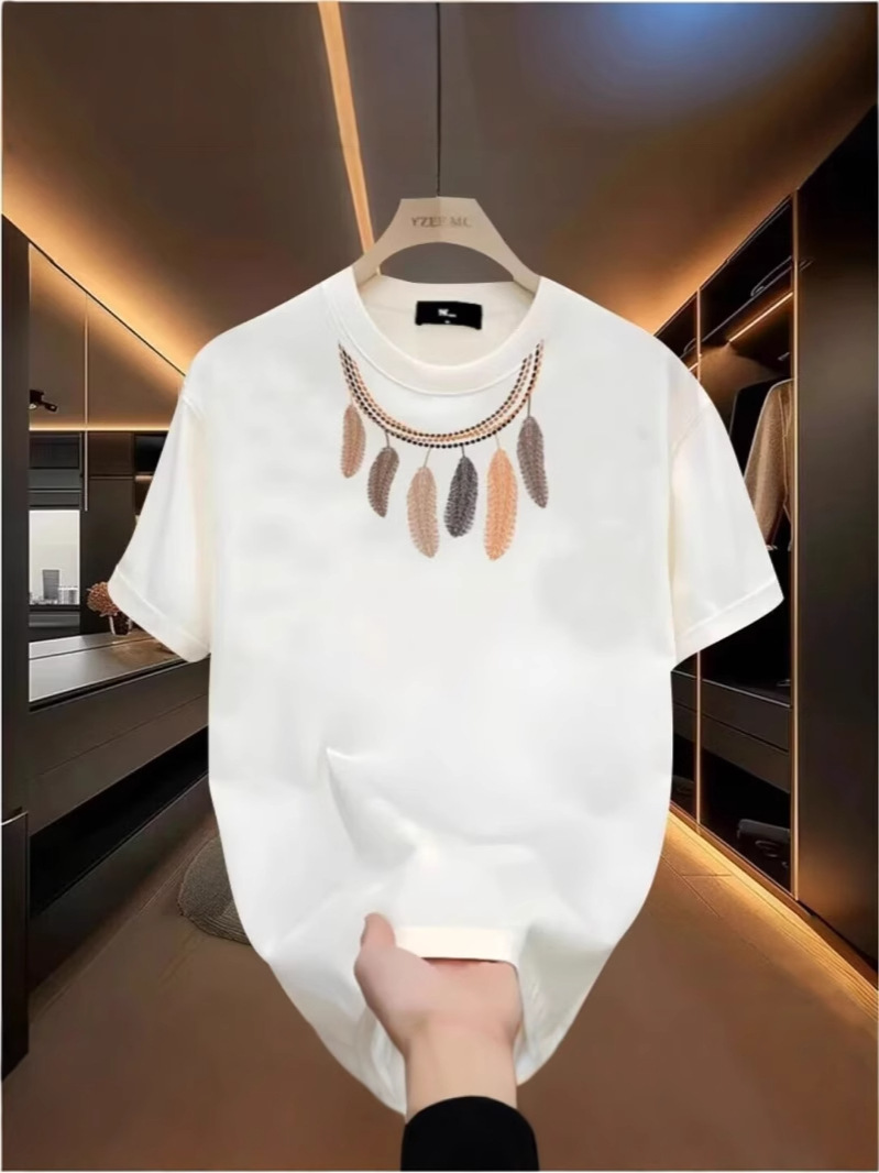Summer Boys' T-Shirts | American Cotton Teen Student Graphic Crew Neck Versatile Layering Tops