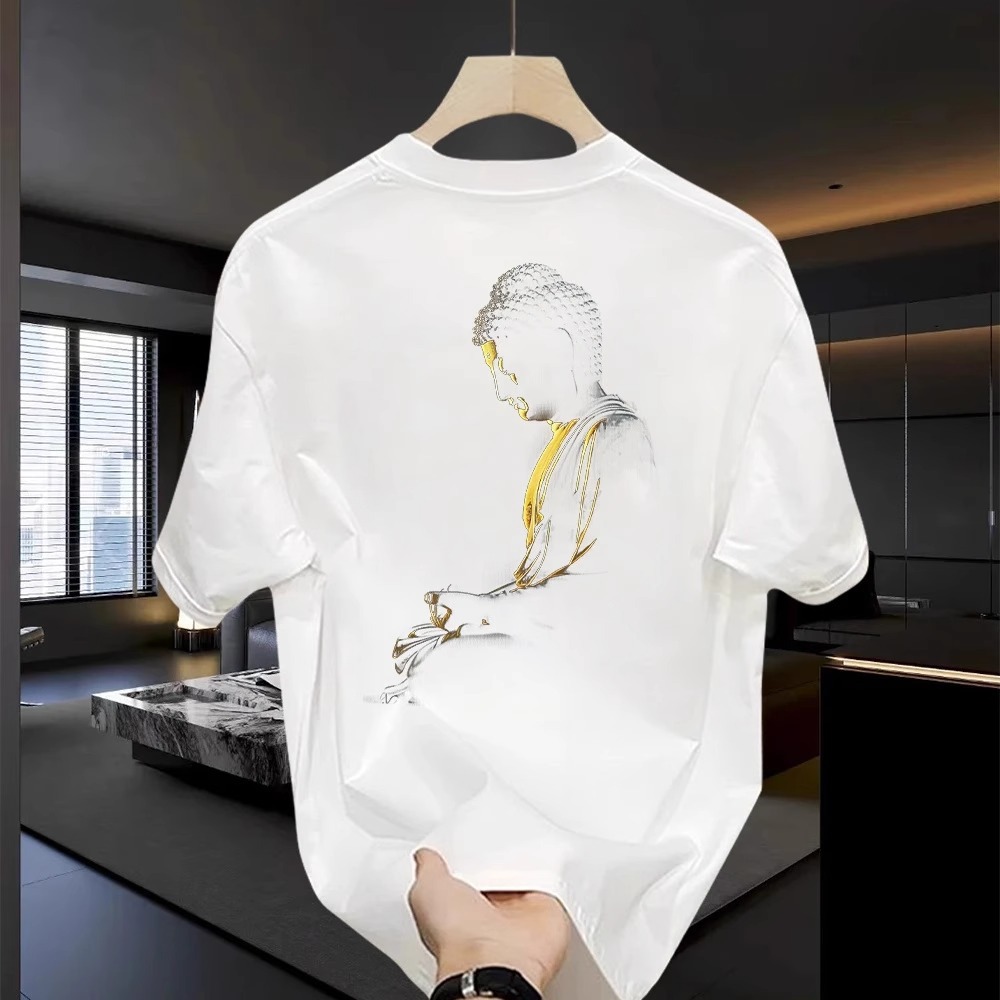 Men's 2026 Summer Heavyweight Cotton Tees | Oversized Trendy Edgy Casual Short Sleeve Tops