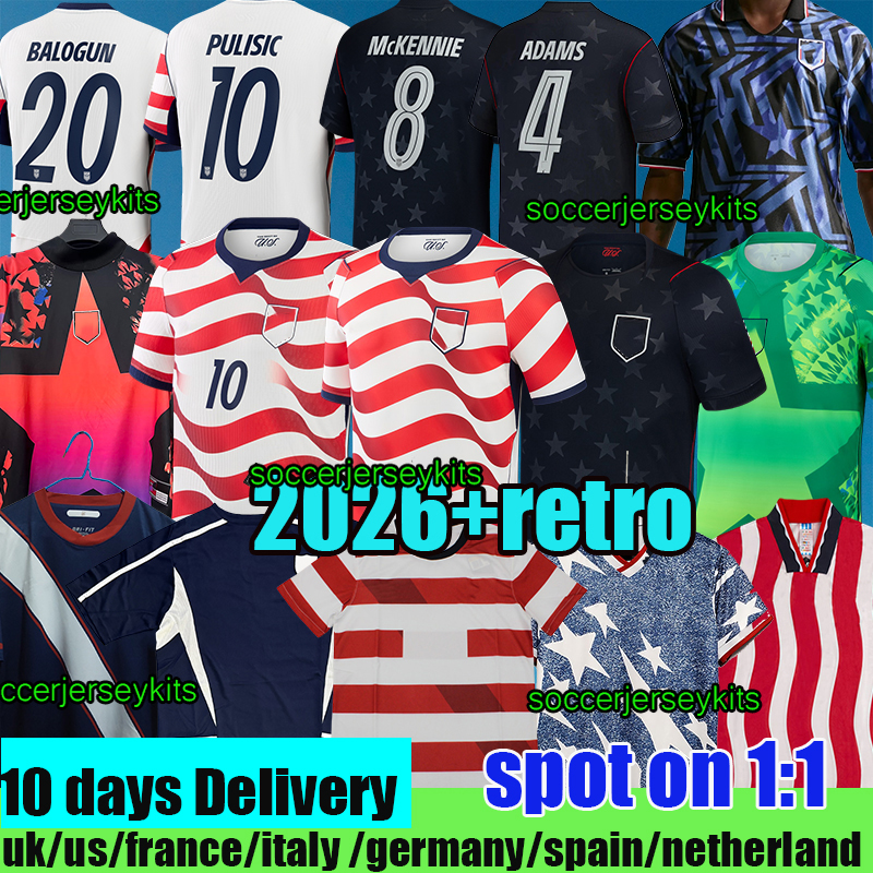 USA jersey 2026 PULISIC MCKENNIE Football Jersey 2026 ERTZ ALTIDORE PRESS WOOD MORGAN LLOYD America Football Shirt United States Camisetas USA USMNT PLAYER Men Kit