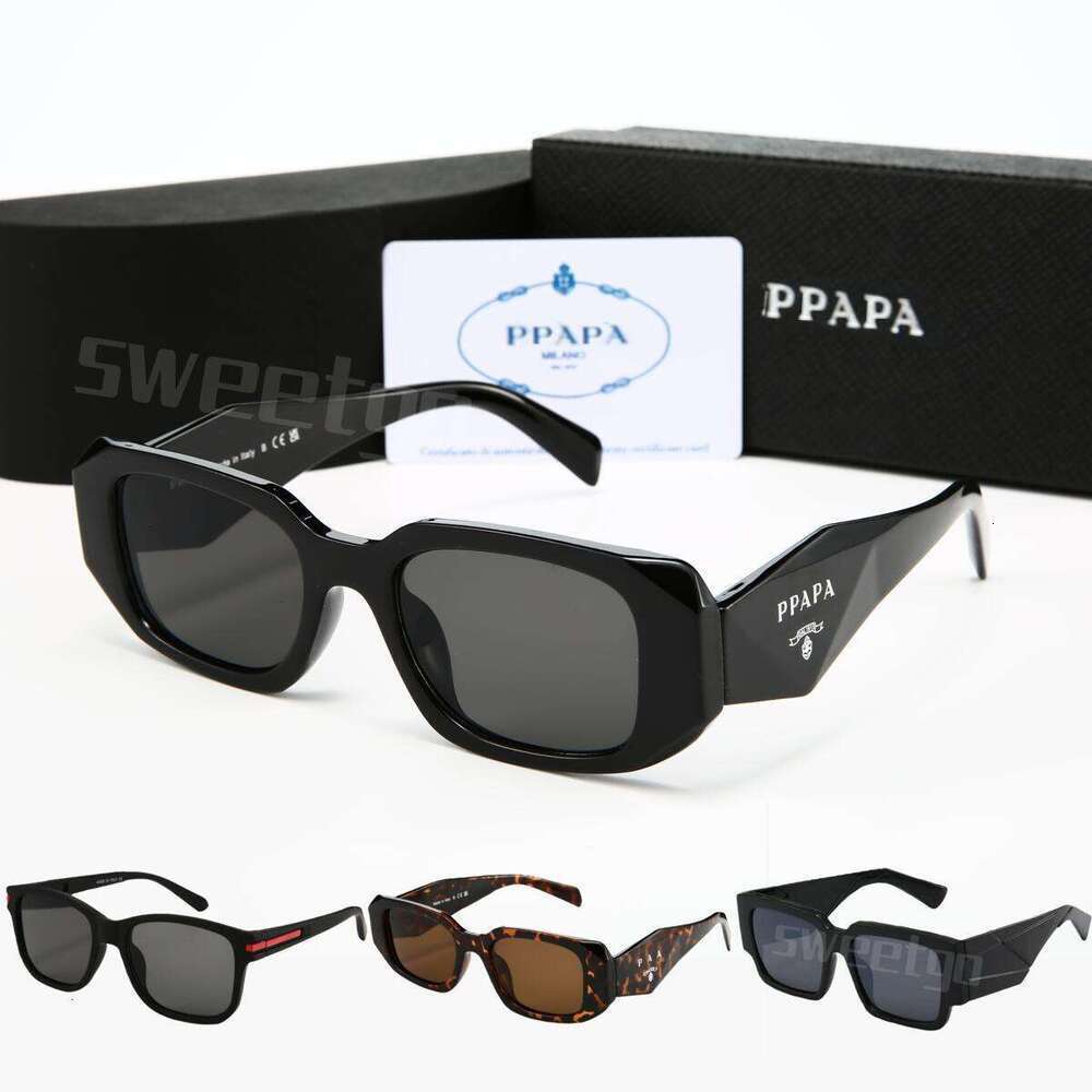 Designer Sunglasses Classic Black Frame Dark Gray Lens Triangular Signature Women Men Oversized Square UV Protection Trendy Shades Luxury sunglasses With Box