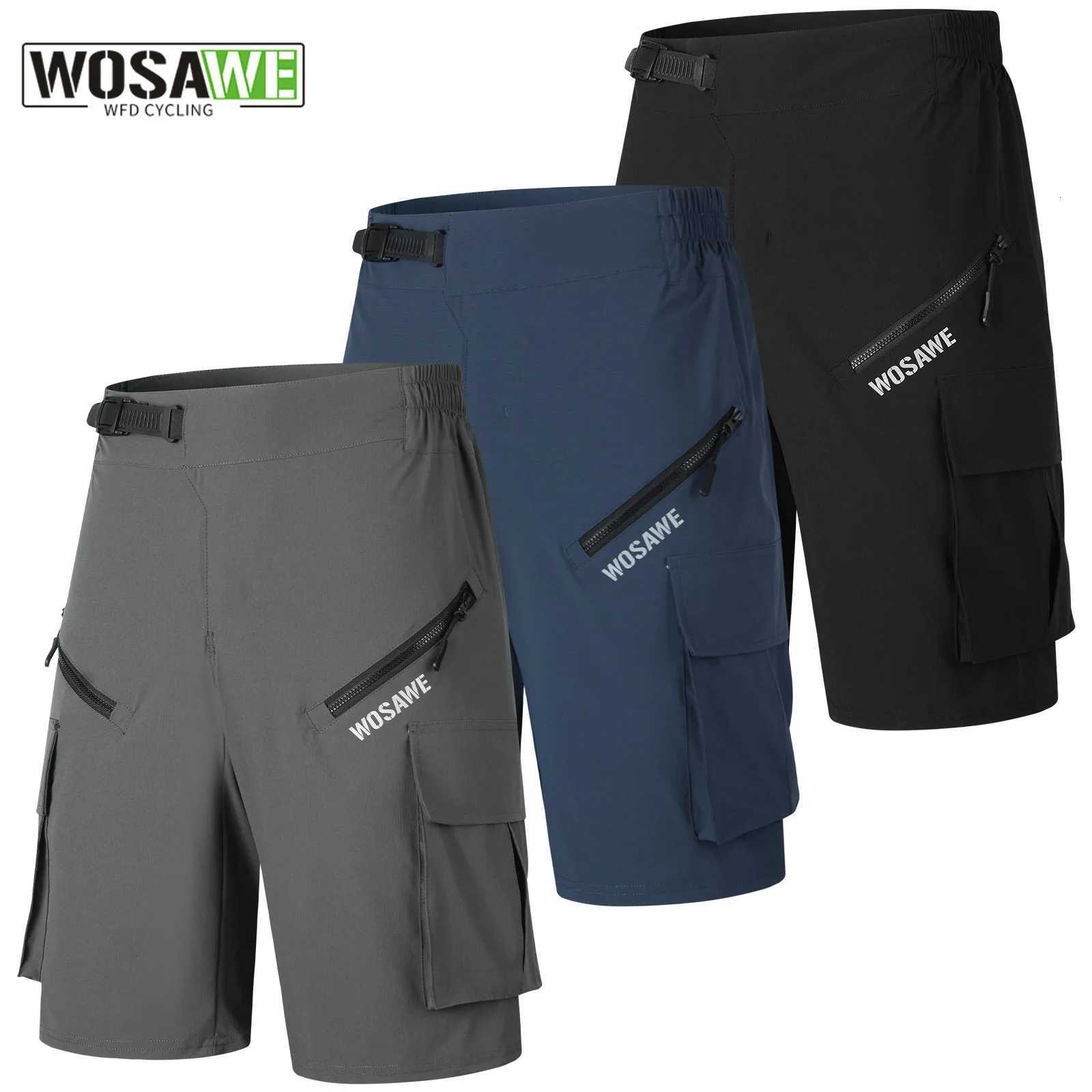 WOSAWE Mountain Bike Shorts Mens Summer MTB Shorts Loose Fit Lightweight Outdoor Sports MTB Cycling Shorts Z260331
