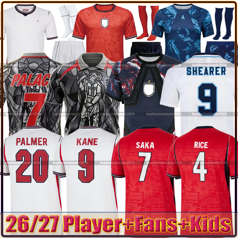 S-4XL 2026 England World Cup Soccer Jerseys KANE STERLING GREALISH RASHFORD MOUNT BELLINGHAM SAKA TRIPPIER 26 27 National Team Football Men Kids full Kits