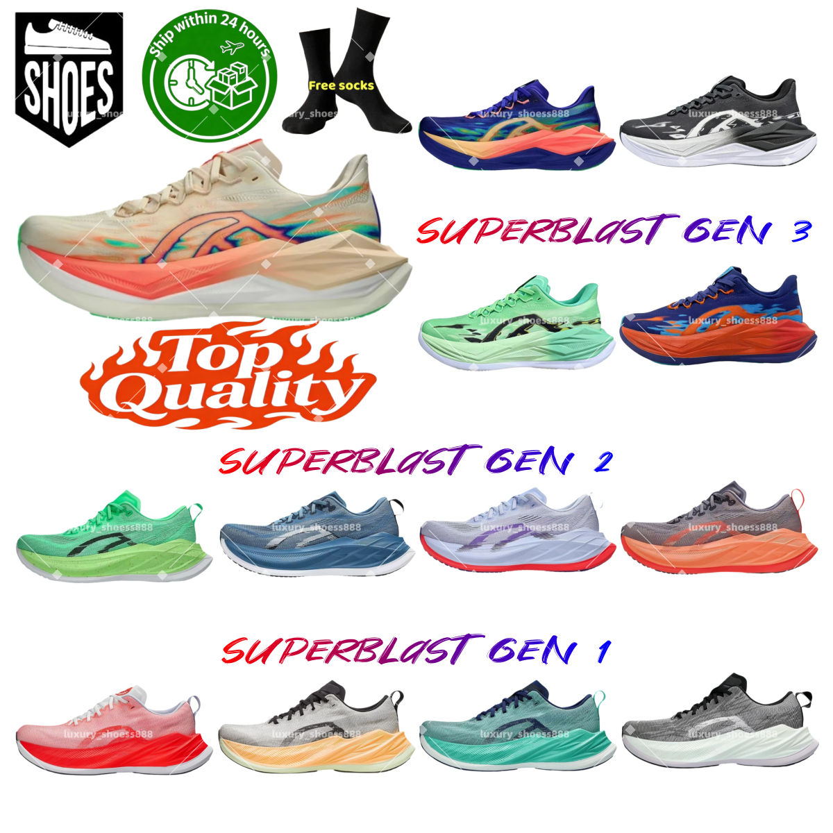 2026 New Designers Running Shoes Superblast3 Full Palm Cushioning Sports Shoes Mesh Anti Slip Casual Shoes Daily Training Shoes EU36-45