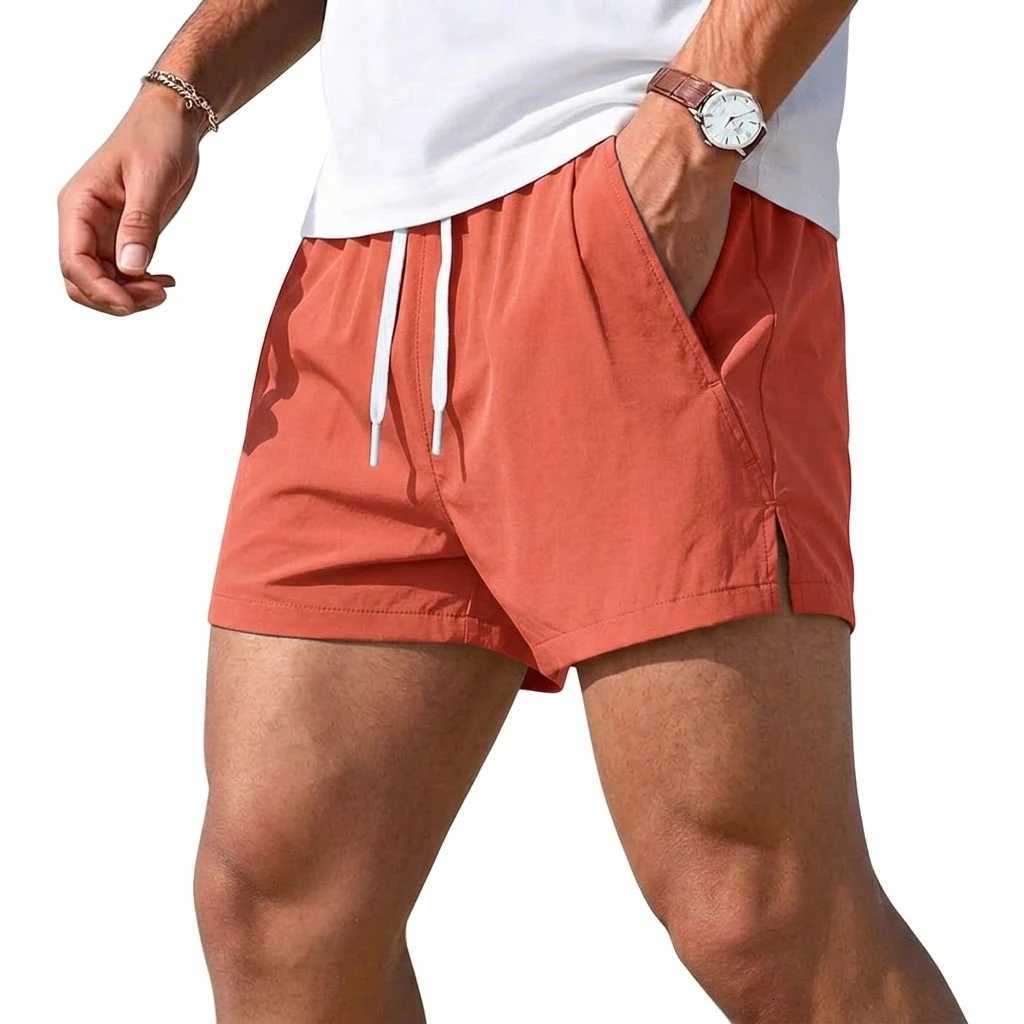 Summer Beach Mens Short Pants Quick Dry Athletic Pants Lightweight Work Trousers Casual Shorts for Men Gym Breathable Pants Z260331