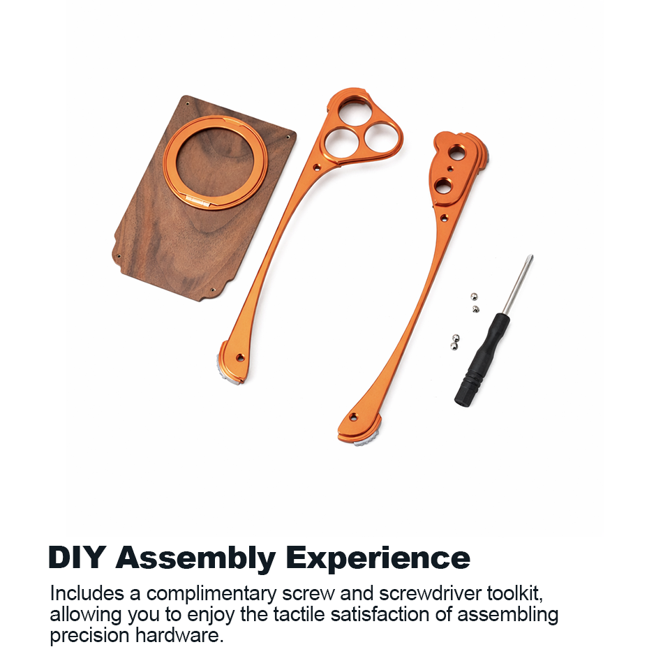 FASTAND Solid Wood Magnetic Phone Case for iPhone 17 Pro 360°Rotate Kickstand Wireless Charging Protective Cover