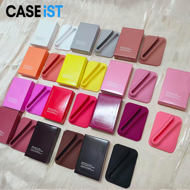 CASEiST Rh0de Snap on Lip Case Holder Strong Magnetic Phone Cover Mag safe Back Silicone Lipstick Lip Balm Gloss Tint Grip Mount Universal Mobile Grip Bracket Mount