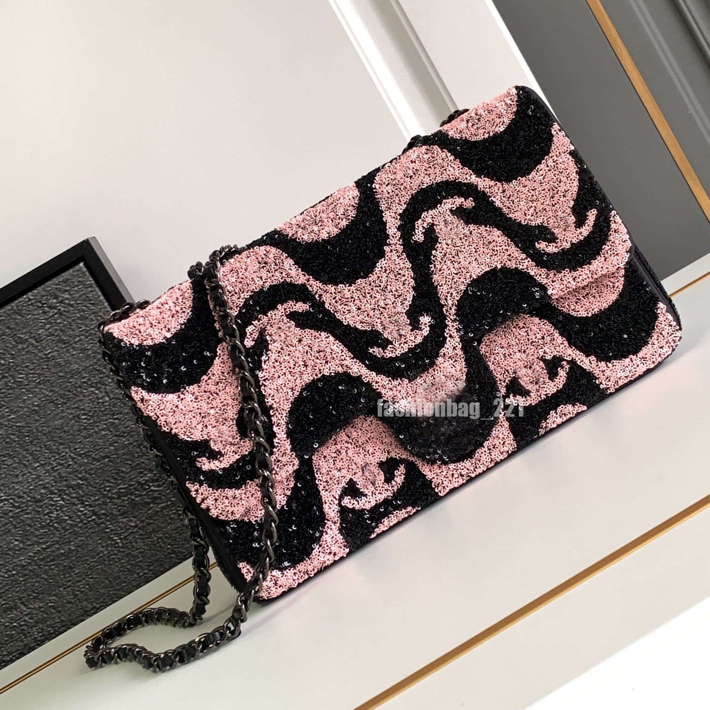 Designer Bag Premium Lambskin Lining Sequin Crossbody Bag High End Silver Hardware Underarm Bag Dinner Date Night Gala Shopping Handbag