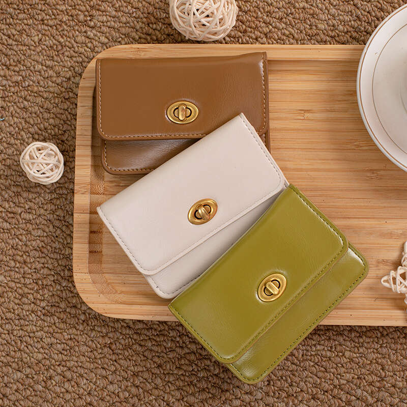 Wholesale Short Women's Wallets, Compact And Simple, Solid Color, Ins-Style, Student Multi-Card Slot Coin Purse, Card Holder, Slim Design