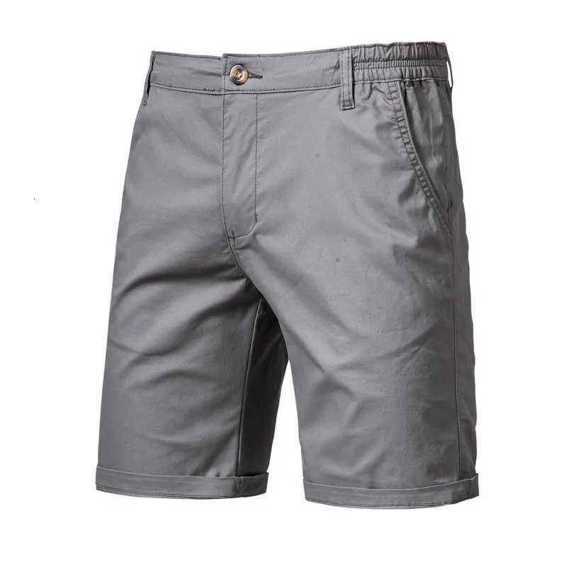 New cotton casual shorts mens straight 5-point pants large size solid color mens clothing Z260331