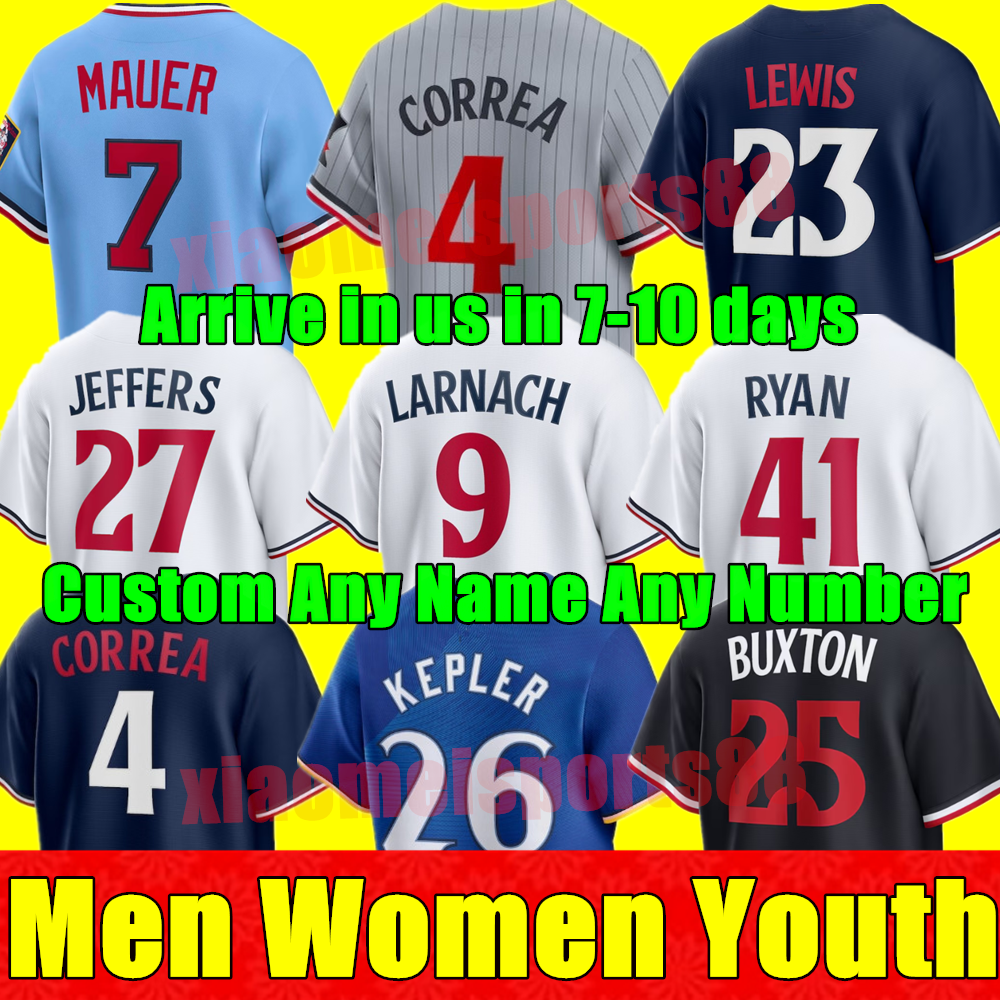 2026 S-4XL Lewis Baseball Jersey Byron Buxton Luis Arraez Miranda Carlos Correa Max Kepler Sanchez Urshela GRDONJORGE POLANCO TWINS MIGUEL SANO Men Women Youth