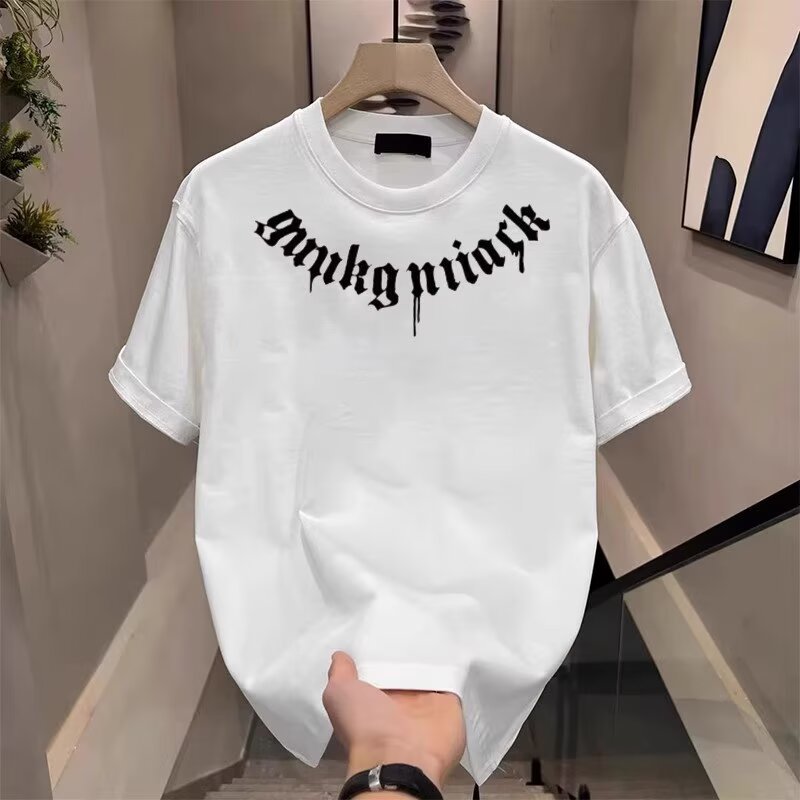 Summer Unisex American Retro T-Shirts | Heavyweight Cotton Slim-Fit Crew Neck Oversized Streetwear Couple Short Sleeve Tees
