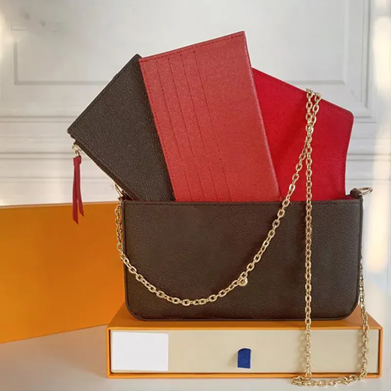 Designer Bag Crossbody bags Woman handbags bag luxury women favorite 3 piece shoulder bag Purse leather Embossed Messenger Clutch chain Wallets