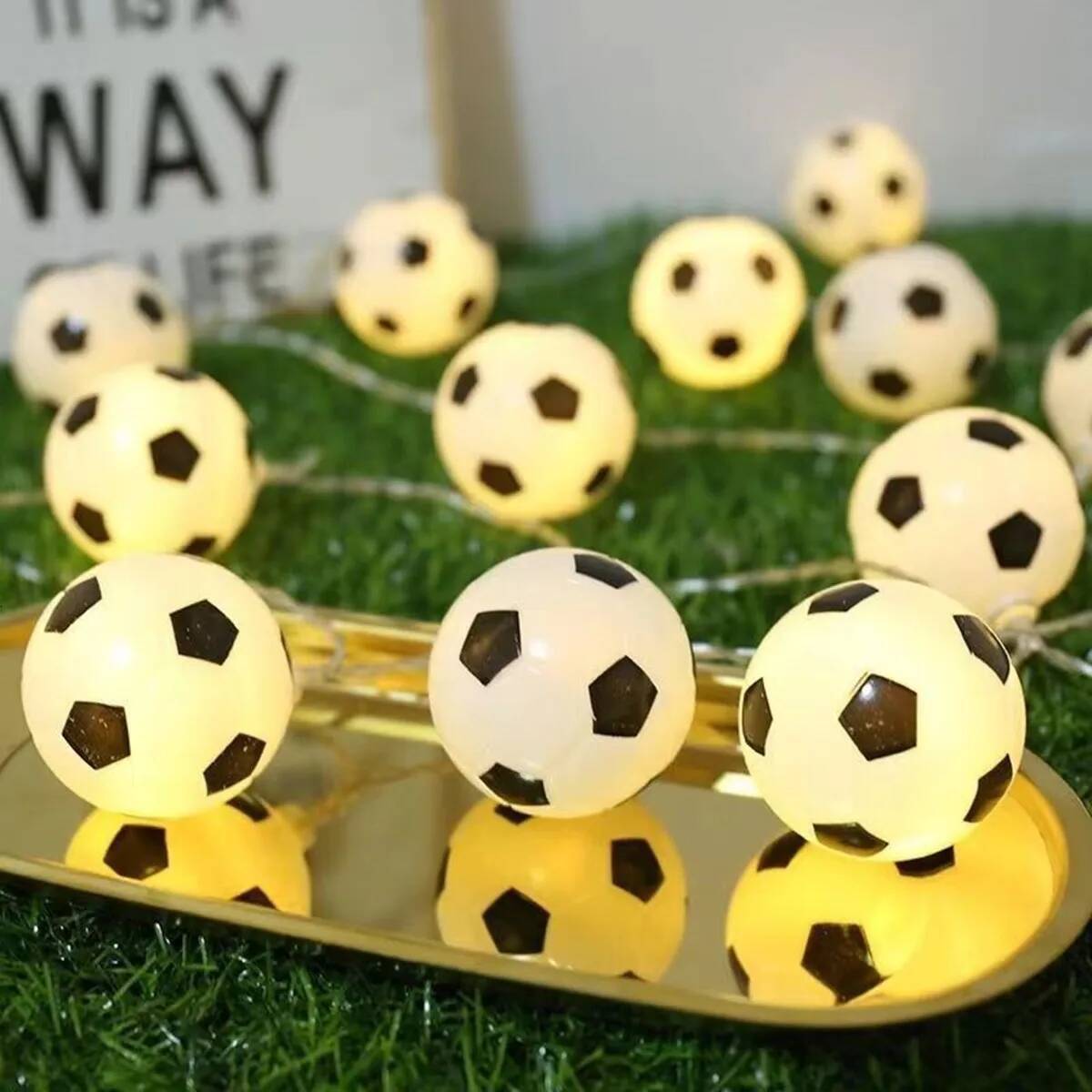Bestseller World Cup Luminaries Event Theme Decorative Football Shaped String Lights For Celebration And Decoration Ddmytues