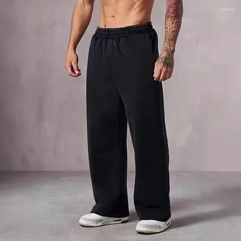 Men's Pants Large Size Oversized Wide-Leg Sweatpants - Loose-Fit Trousers With Elastic Waist Breathable Size S-3XL