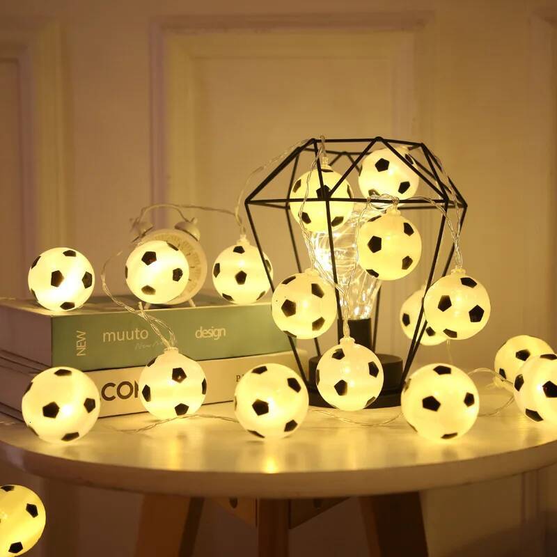 Bestseller World Cup Luminaries Event Theme Decorative Football Shaped String Lights For Celebration And Decoration Ddmytues