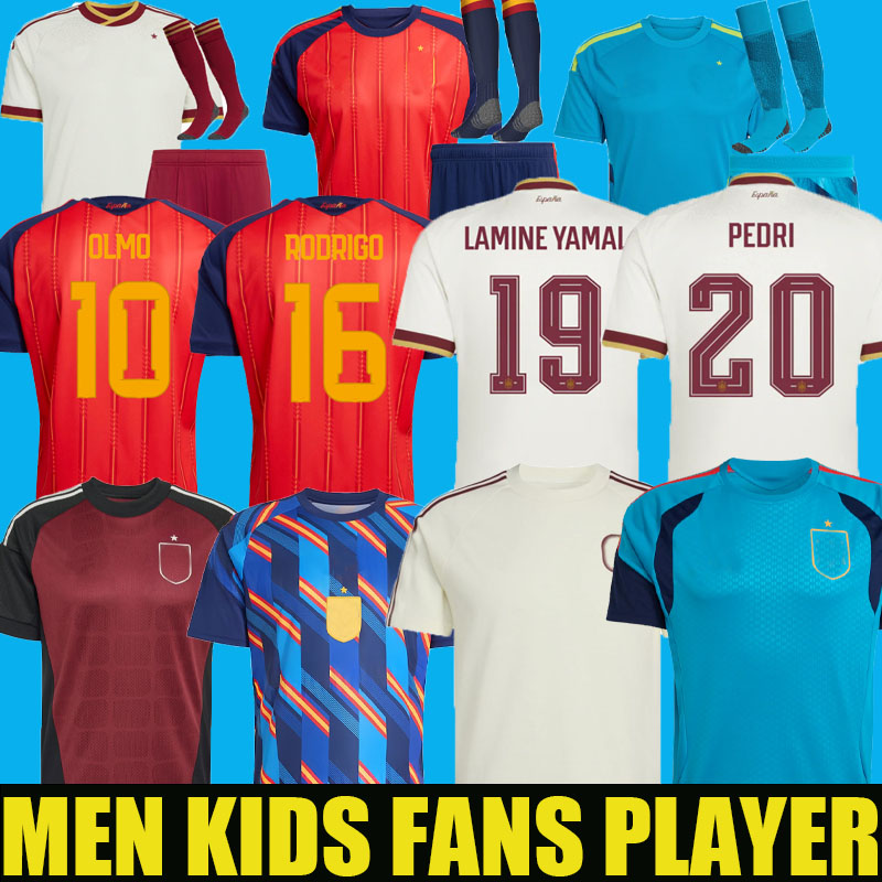 spain Jersey 2026 2027 Soccer shirts MORATA FERRAN CARVAJAL 26 27 National Team Football jersey Men Kids Kit LAMINE YAMAL Camiseta Espana RODRI OYARZABAL retro home