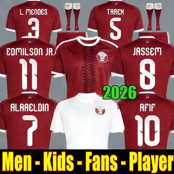 2026 World Cup Qatar soccer jersey 26 27 kram Afif Almoez Ali Junior Tarek Salman Homam Al-Amin Hasan Al-Haydos football shirts men kids kit home away top quality uniform